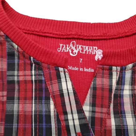 Jak & Peppar Girls Crimson Disco Gypsy Long Sleeve Top - Size 7 - Picture 4 of 4